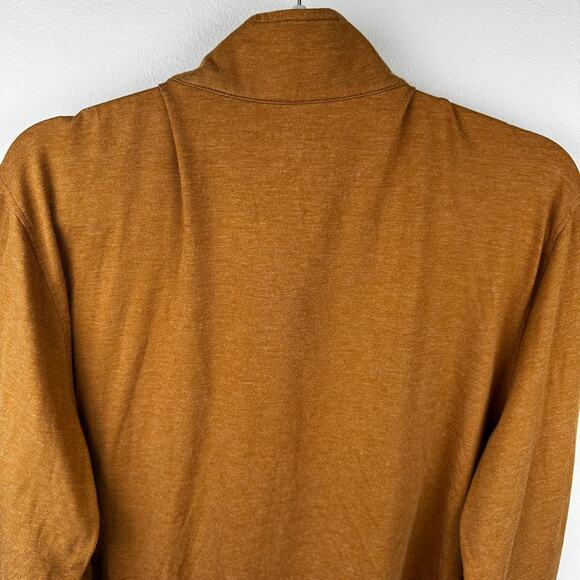 L.L. Bean Men's Shirt Allagash Henley Snap Pullover Coolmax Dark Mustard Sz XL - Picture 4 of 9